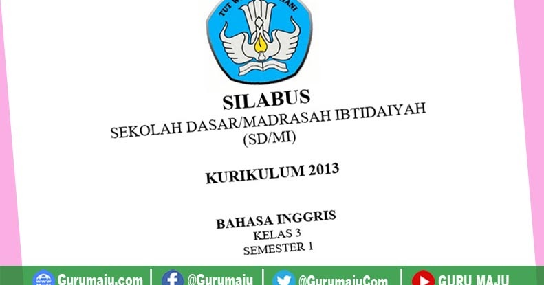 Silabus Pai Sd Kelas 1 K 13 SILABUS Bahasa Inggris Kelas
