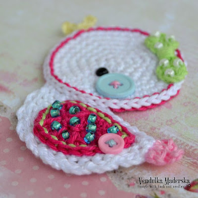 Crochet Little duck appliqué pattern