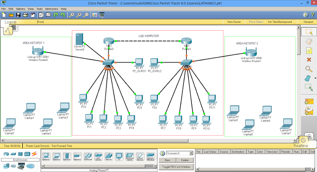 Membuat Topologi Jaringan Sekolah Di Cisco Packet Tracer