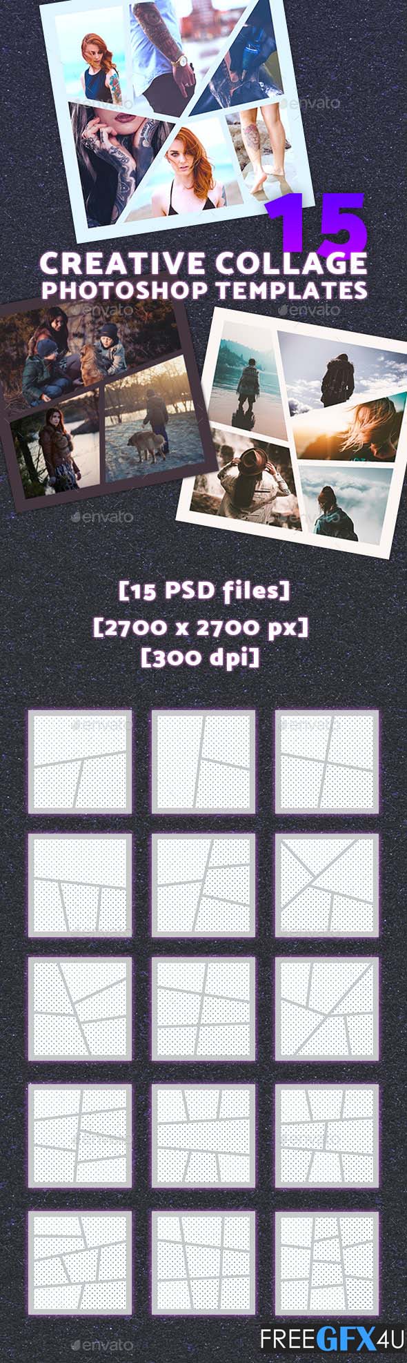 Creative Collage Photoshop Templates