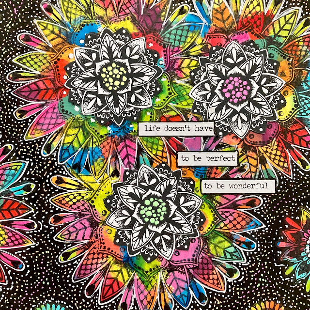 PaperArtsy: 2021 Topic 6 Mandala Mix with Tracy Scott Stamps {by Lynn Good}