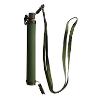 GESS Army Grade Emergency Water Straw with 15 Microns for 99.999% Purification Army Green
