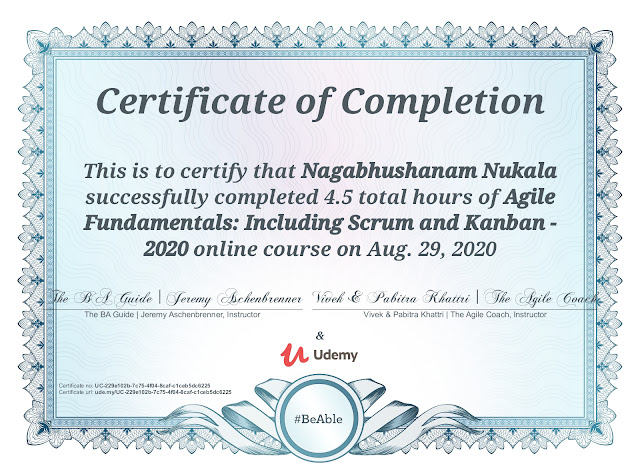 littlesavings - scrum udemy certificate