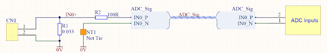 Example ADC Connections for Current Sensing with Net Tie