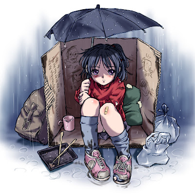  anime homeless girl 