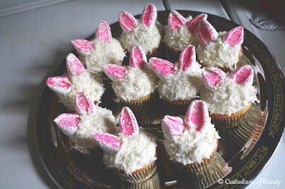 Easter Sunday 2016 | Bunny Cupcakes | by CustodiansofBeauty.blogspot.com