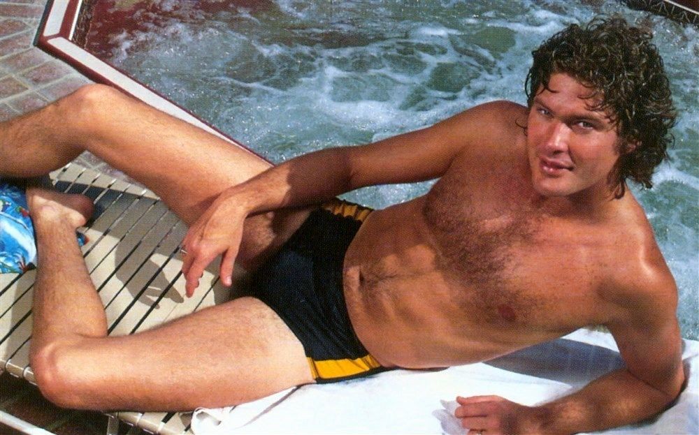 David Hasselhoff aside a bubbling jacuzzi. 