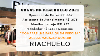 vagas na riachuelo 2021