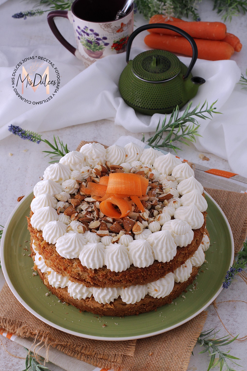 Pastel de zanahoria con crema de queso [Mis Dulces Joyas / blog de