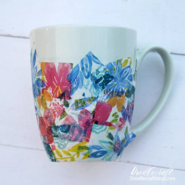 Mod Podge Napkin Mug Handmade Gift Idea!
