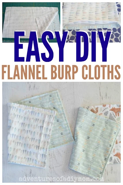 easy diy flannel burp cloths