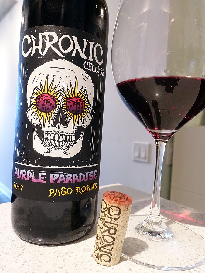 Chronic Cellars Purple Paradise 2017 (California) Wine Review