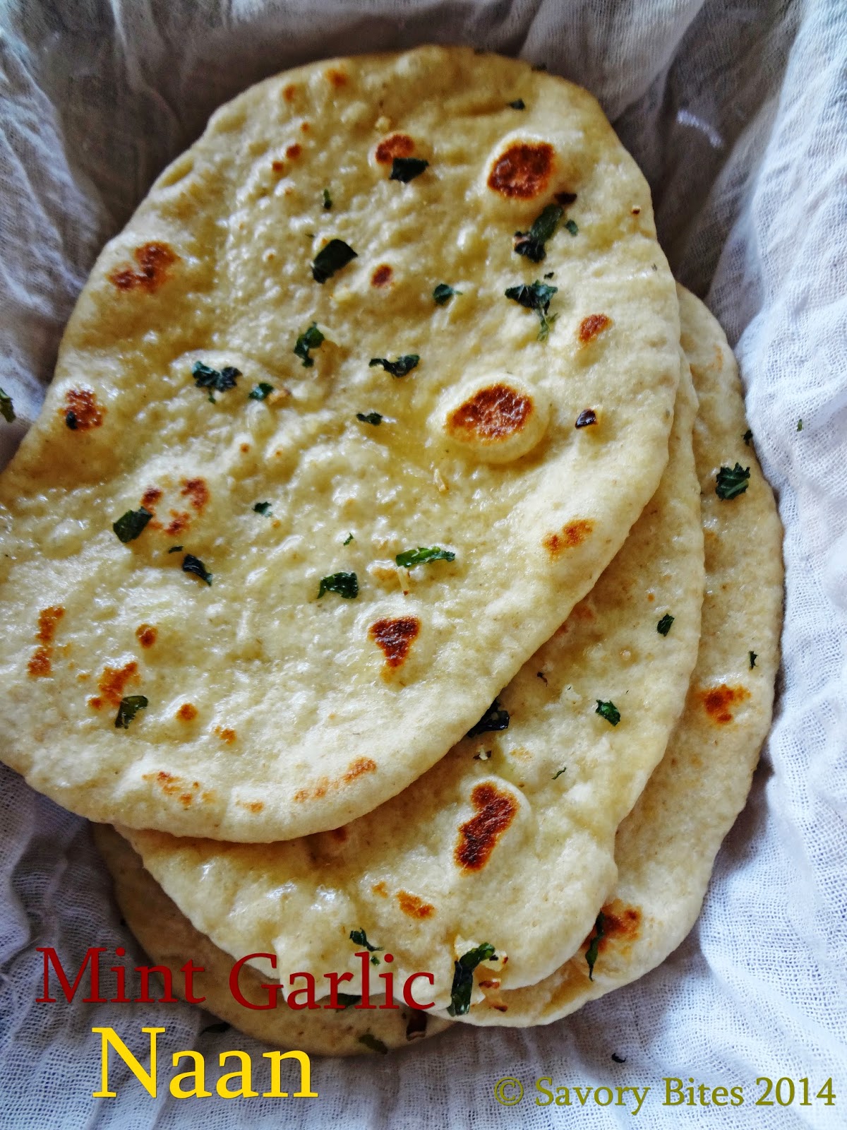 Mint Garlic Naan Savory Bites Recipes A Food Blog with Quick and Easy Recipes