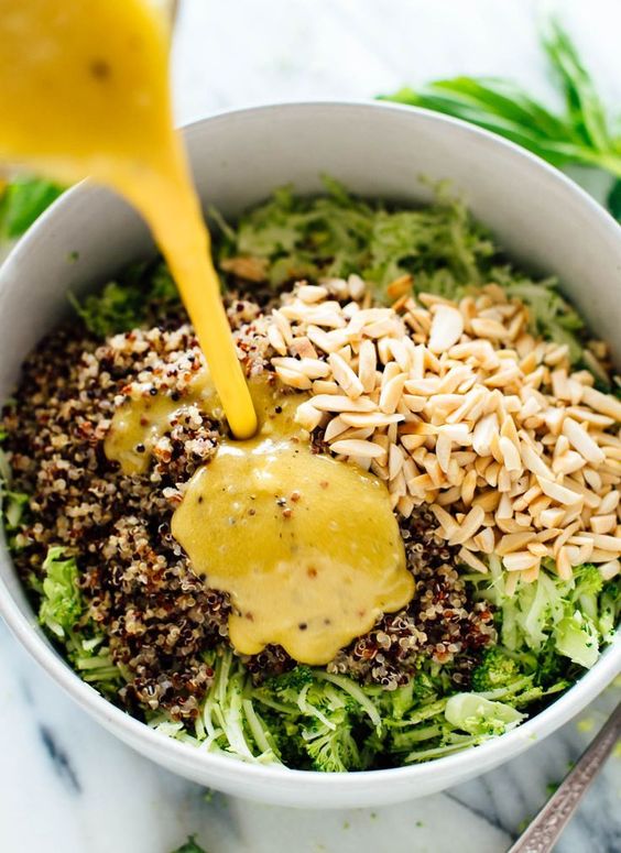 Quinoa Broccoli Slaw with HoneyMustard Dressing Delicious Recipe Idea
