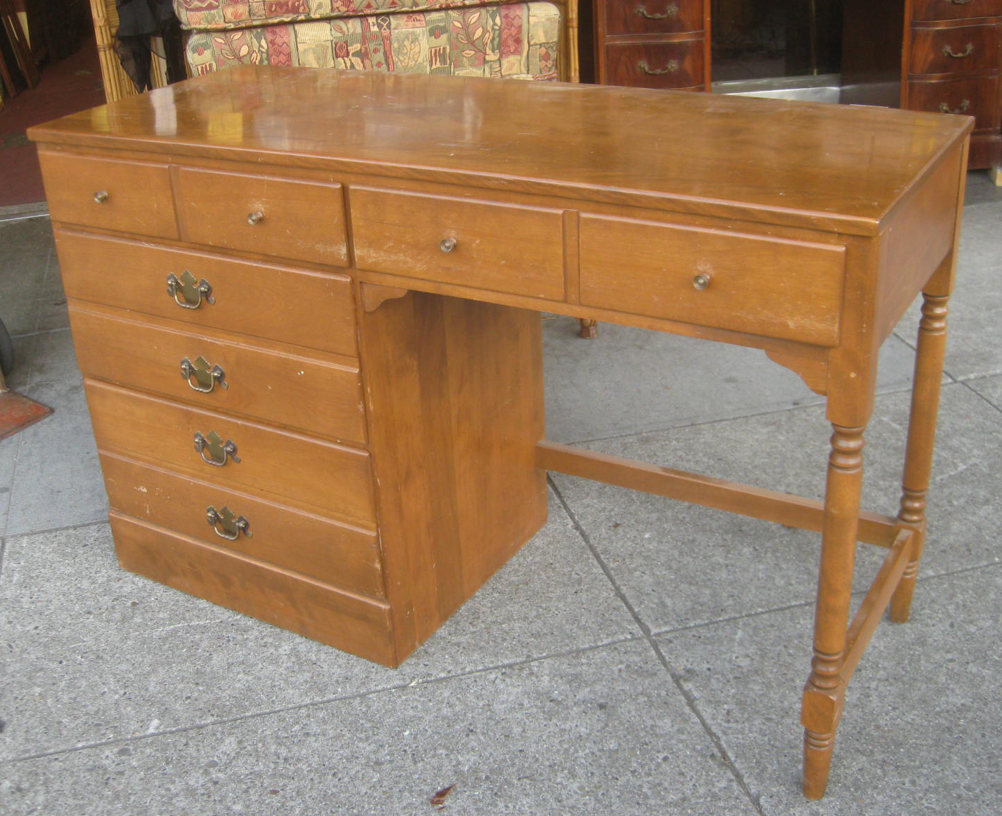 UHURU FURNITURE & COLLECTIBLES SOLD Maple Ethan Allen Desk 60