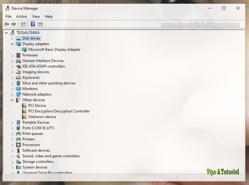 Mengatasi Driver PCI Device Hilang dari Windows 10/11 Mastertipsorialindo