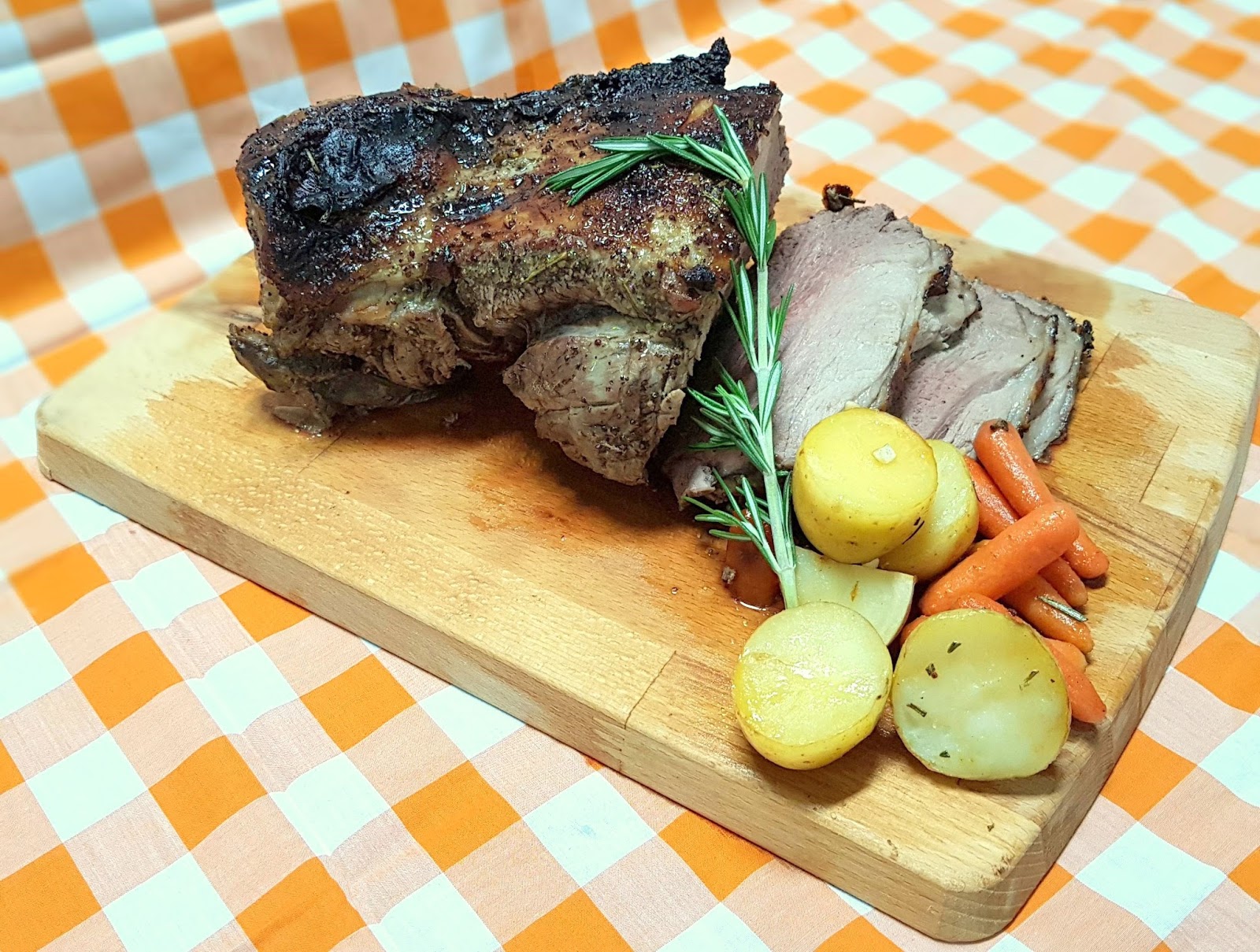 HONEY MUSTARD ROASTED LEG LAMB Australian Carob Co.