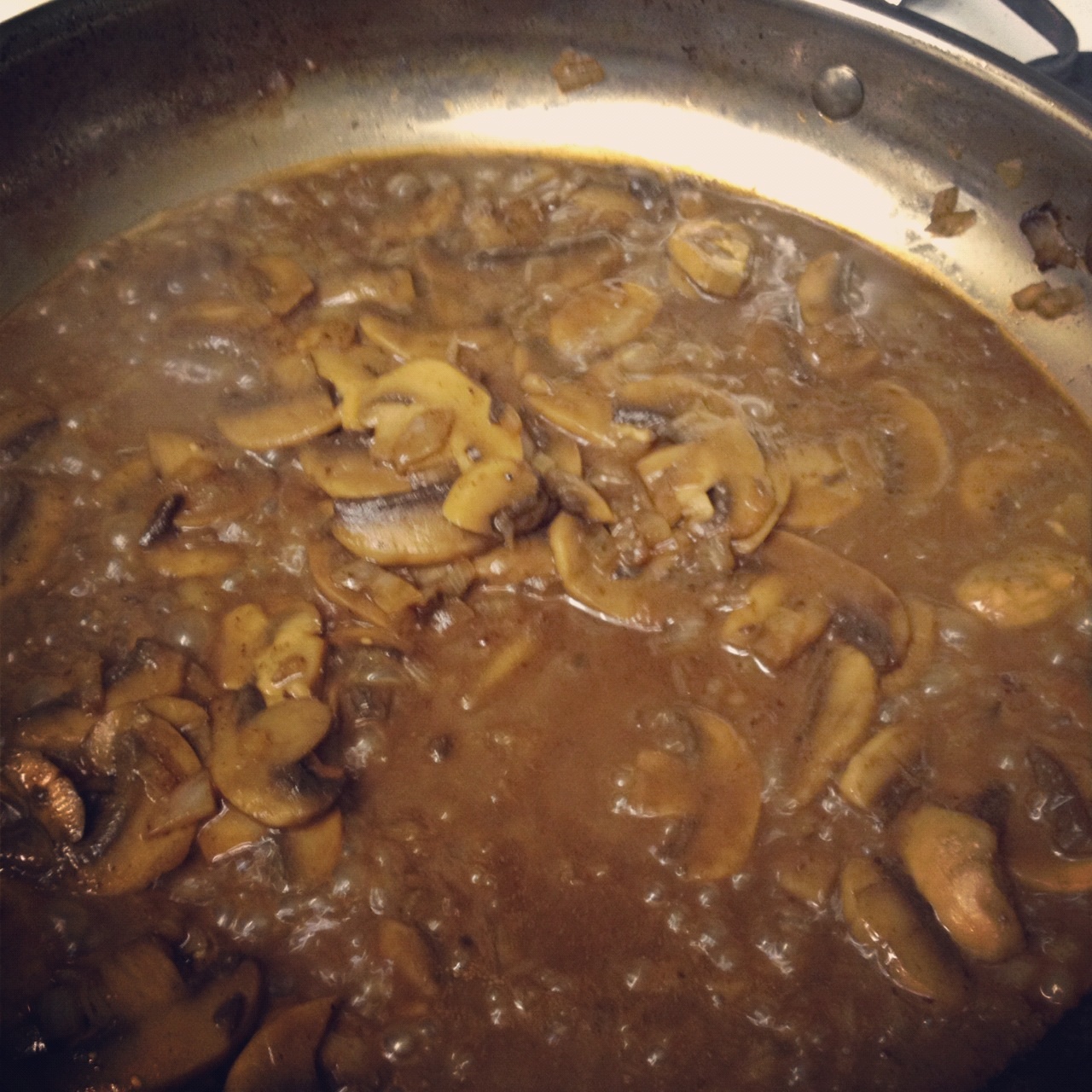 The Food Snob White Wine Mushroom Sauce with steak