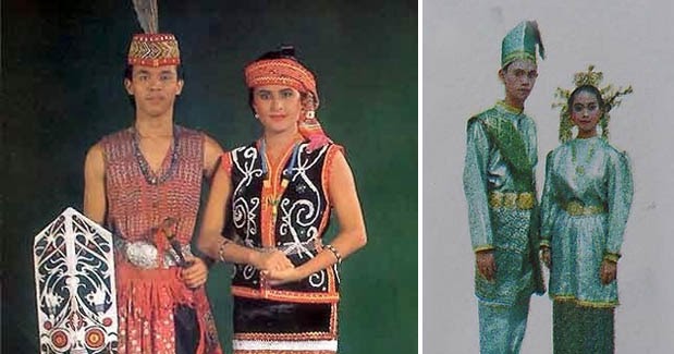 gaun pengantin dayak