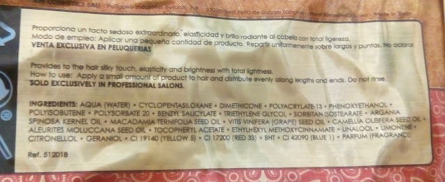 ingredientes Aceite capilar Kinessences de Kin Cosmetics Opinión ingredientes Aceite capilar Kinessences de Kin Cosmetics Opinión
