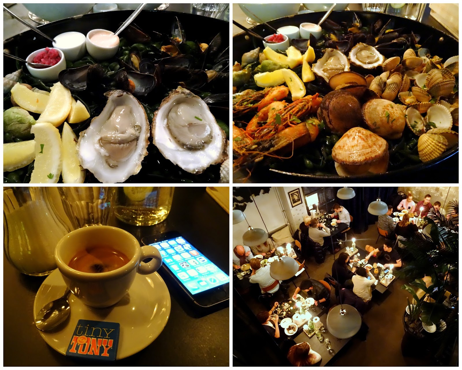 Amsterdam, Netherlands Gin and Plateau Fruits de Mer at Mossel & Gin