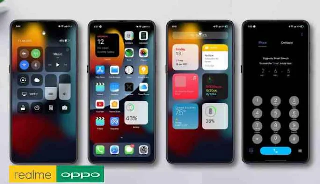 Tema iPhone/ iOS untuk Oppo dan Realme