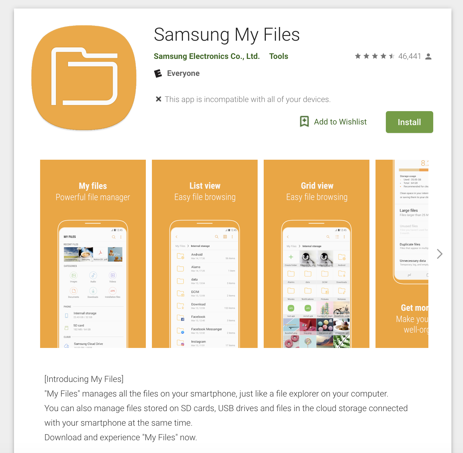 Initialization vectors Android Samsung My Files App