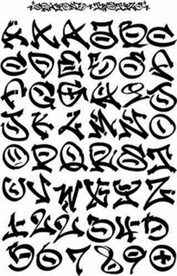 Graffiti Font Alphabet Vector Graffiti Font Graffiti Lettering Images