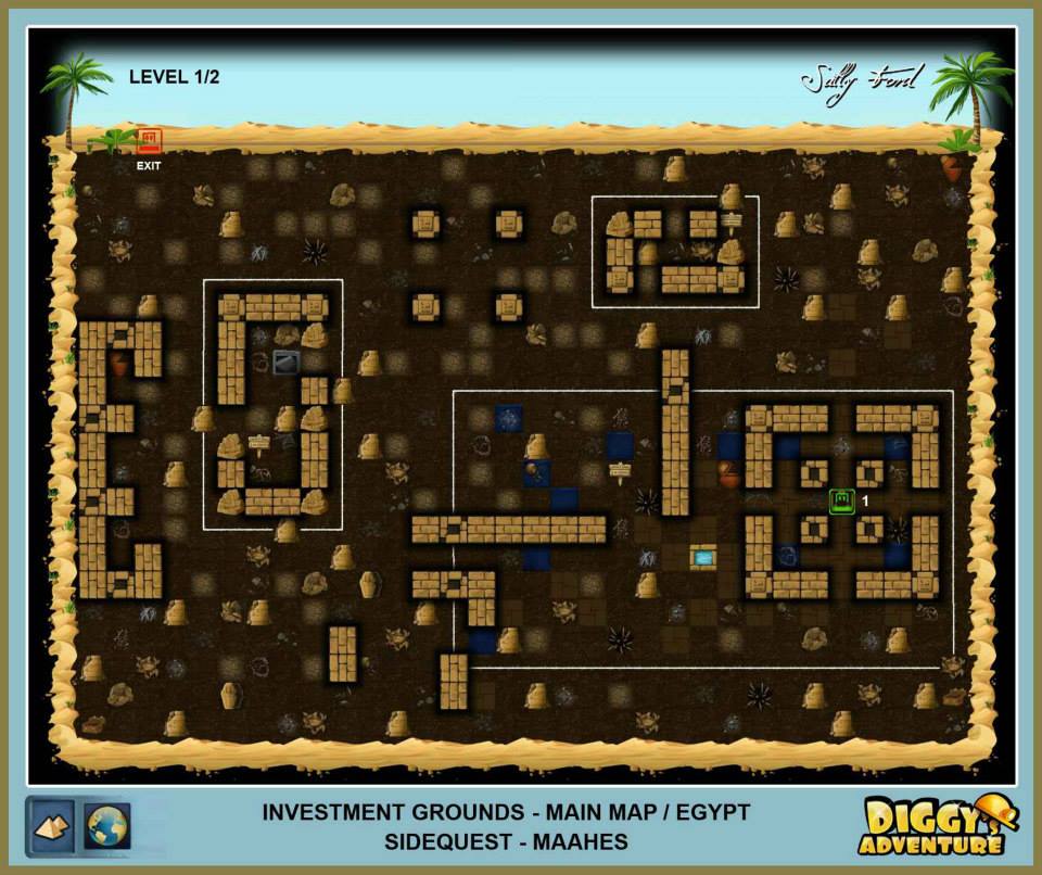 Diggy's Adventure Walkthrough: Egypt Main / Investment Grounds Level 1