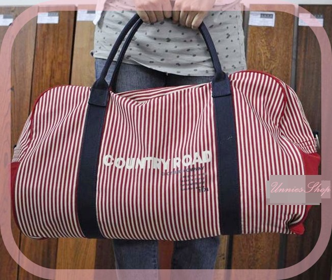 Unnie's Shop Country Road Canvas Duffel Tote Bag