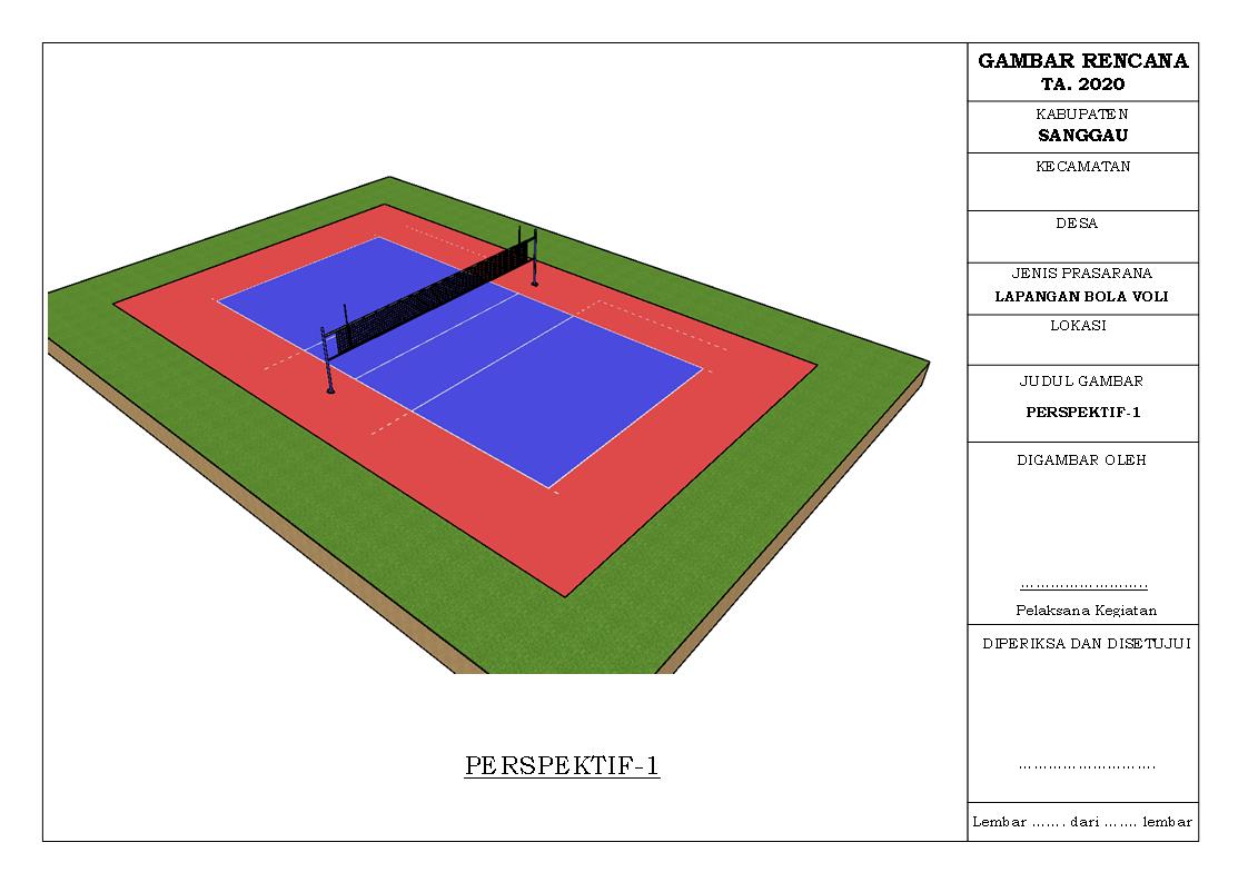 Infrastruktur Perdesaan Desain dan RAB Lapangan Bola Voli