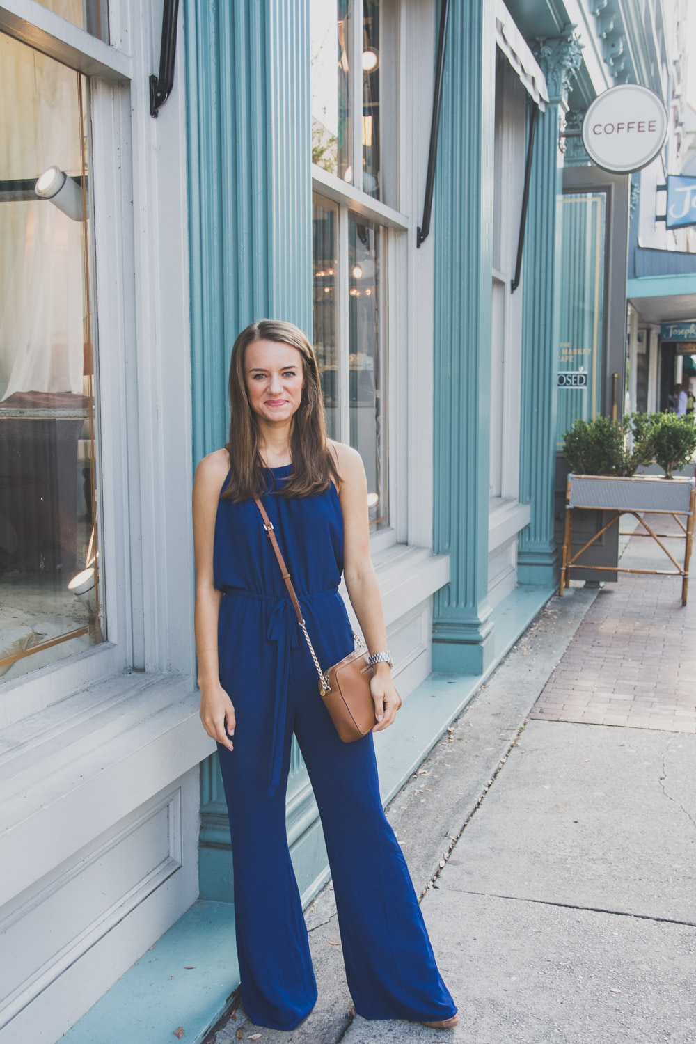 Pretty as a Peony: Navy Jumpsuit