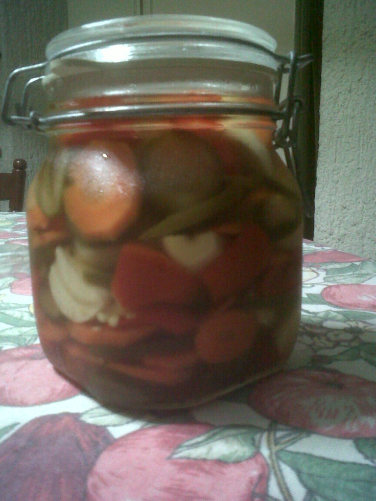 Diario de una Brocheta Receta Curtido Dulce de Verduras