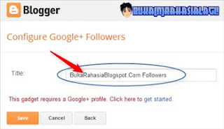 configure google+ followers gadget