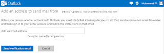 Send Mail from other email account using outlook.com