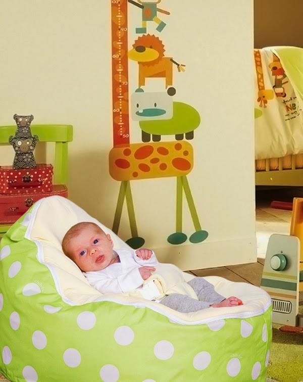 Baby beanbag seat for babies and children