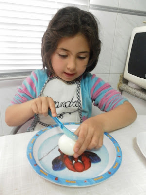 cocina infantil, huevos rellenos, 