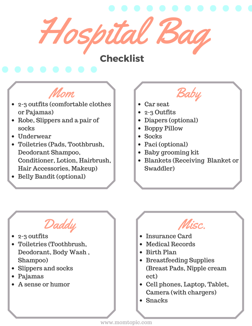 labor and delivery hospital packing list Major Step Portal Lightbox