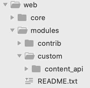 Custom module folder structure.