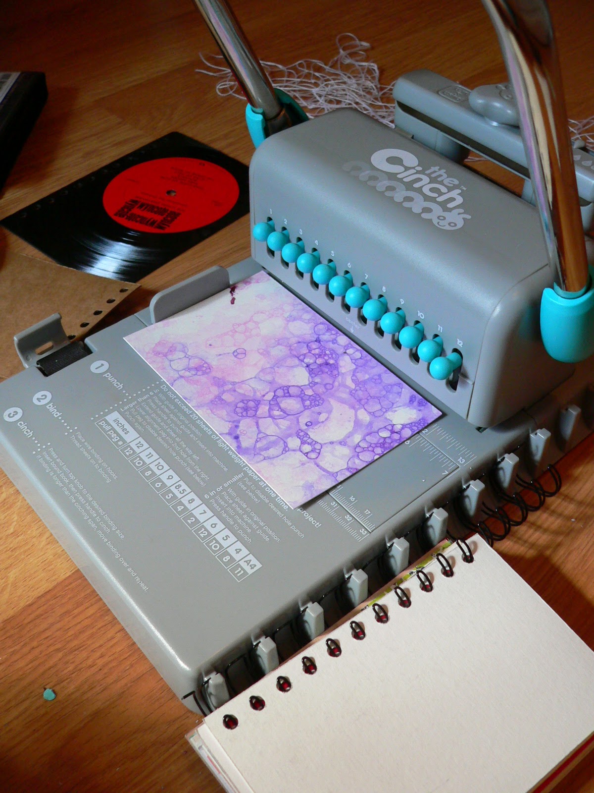 Carrie Ellen Art Studio Record Book Binding With The Cinch