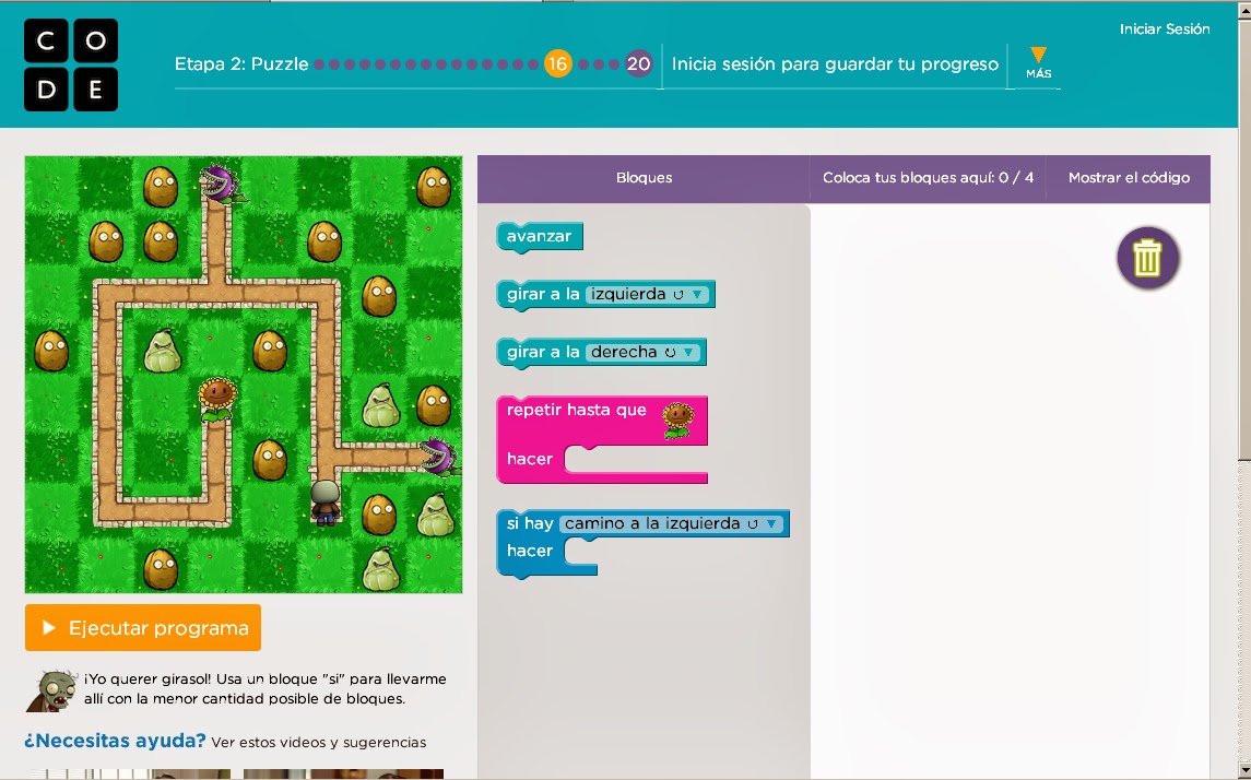 Edujuega: Introducción a la programación en code.org