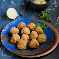  Falafel de bacalhau com maionese de harissa