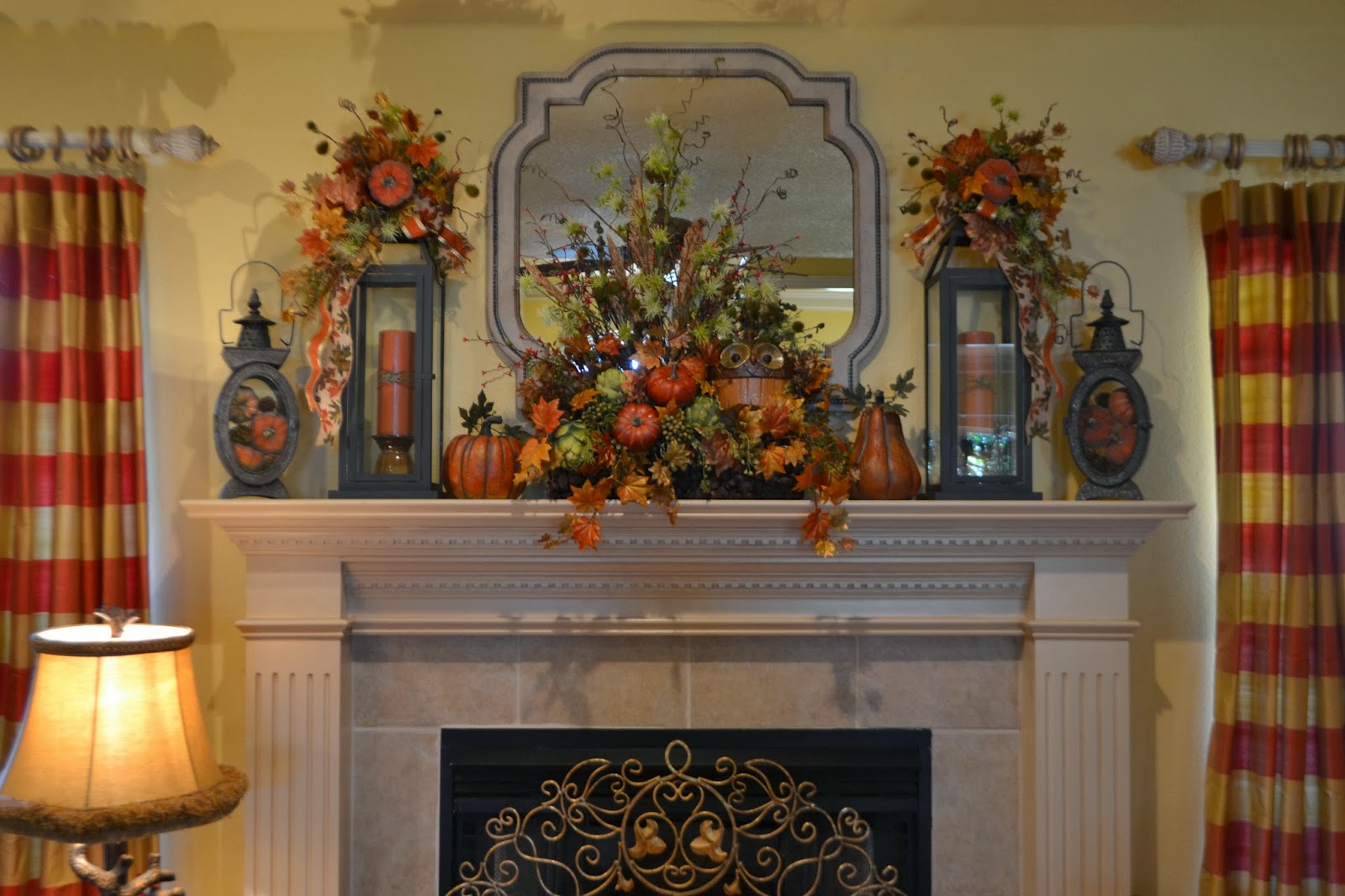 Kristen's Creations Fall Mantel 2013