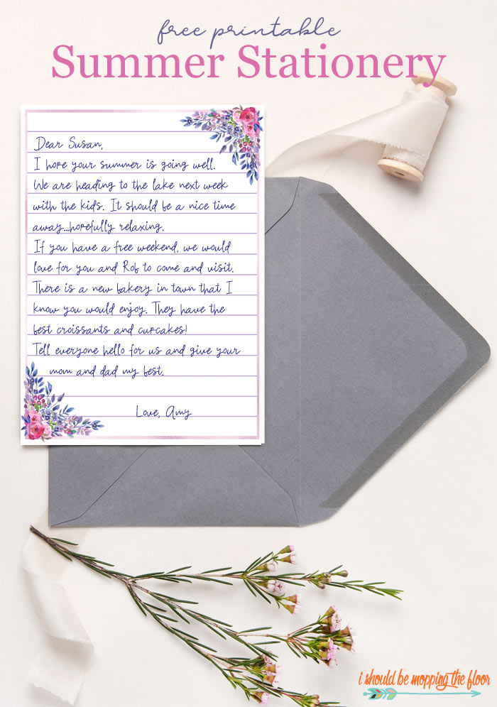 Free Romantic Stationery and Writing Paper