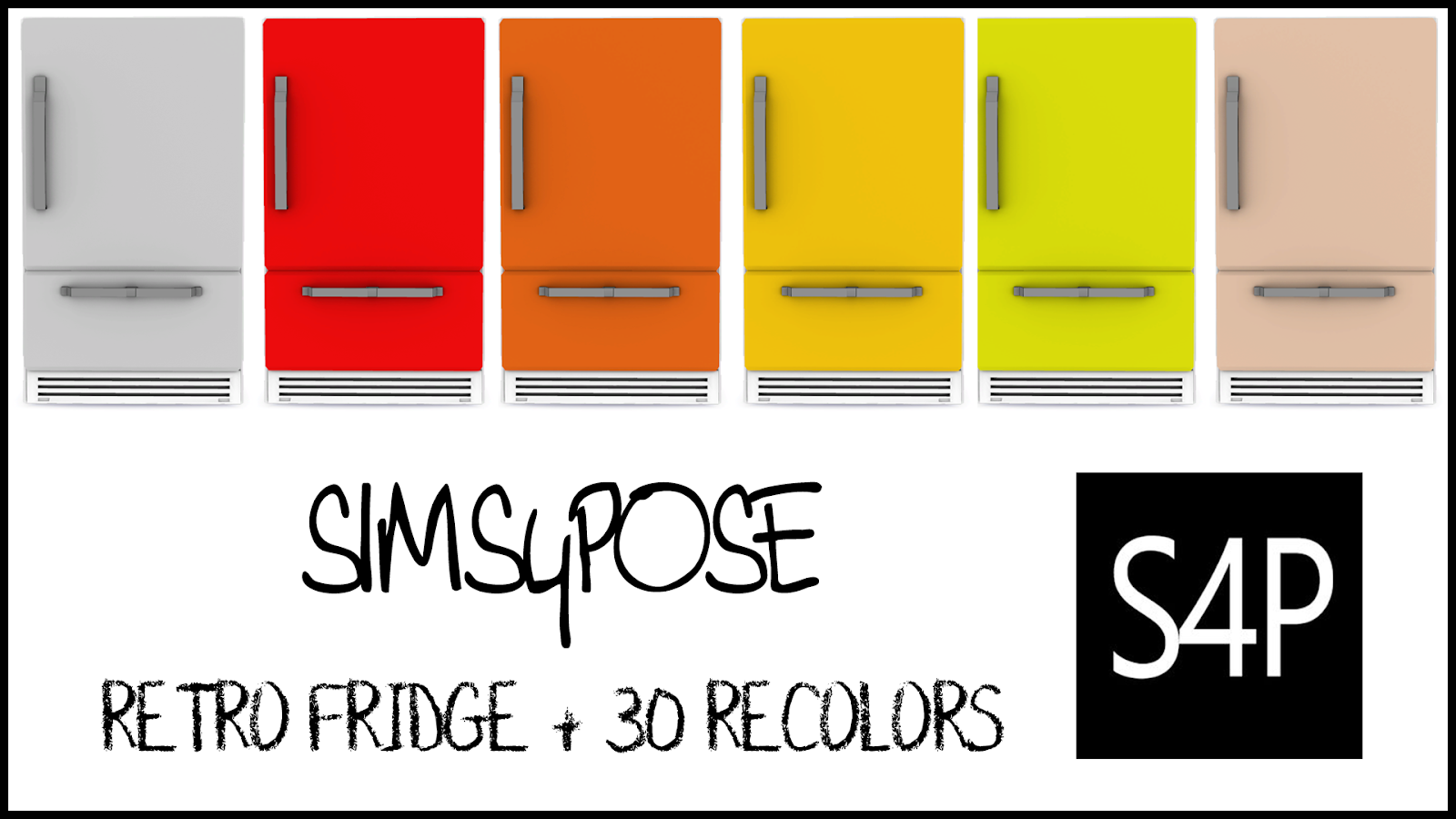 Download Sims 4 Pose Retro Fridge {Fridge Mesh} Sims 4 Pose CC