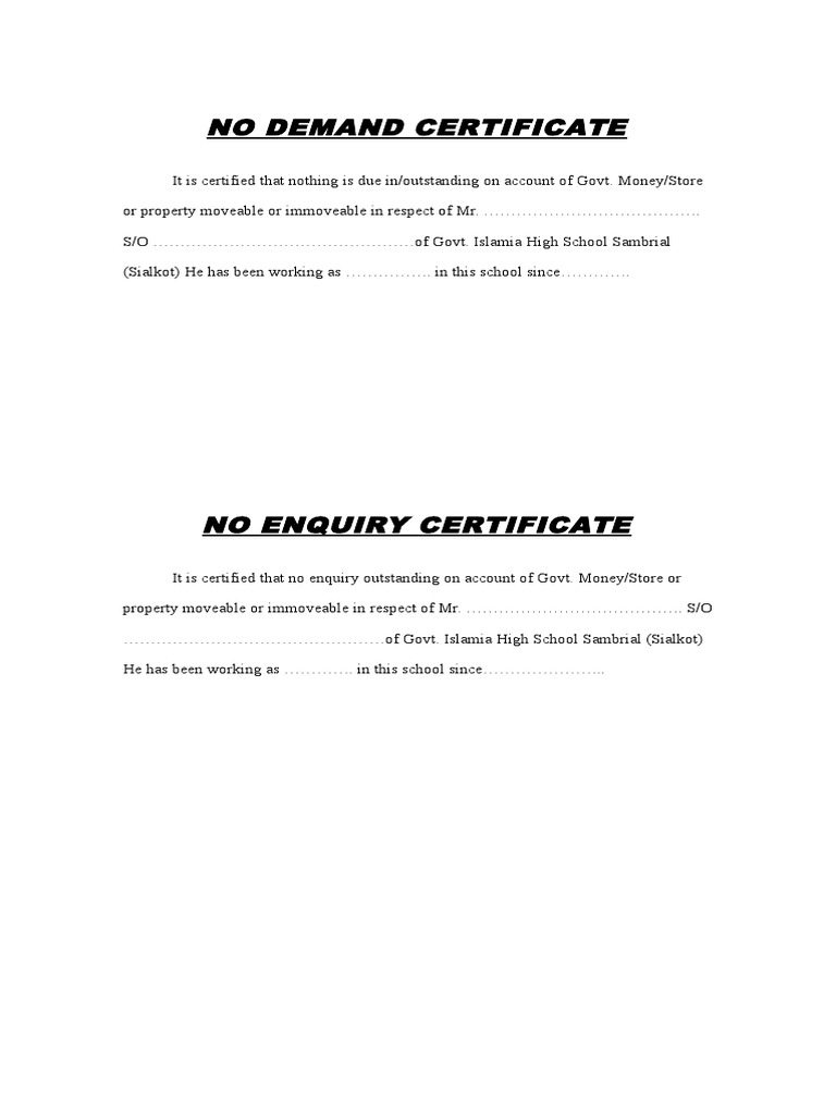 no dues certificate Scribd india