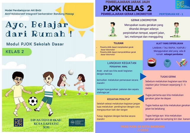 Cara pembelajaran online pjok sd