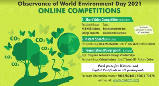 Online Competitions oon World Environment Day 2021 - KSCSTE-CWRDM