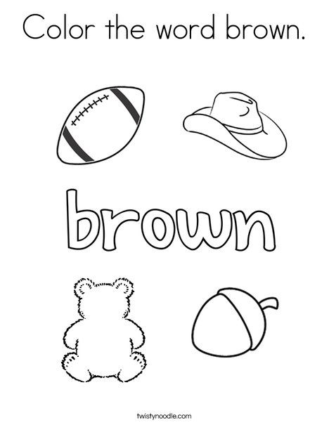 Brown Coloring Page ~ Coloring Print