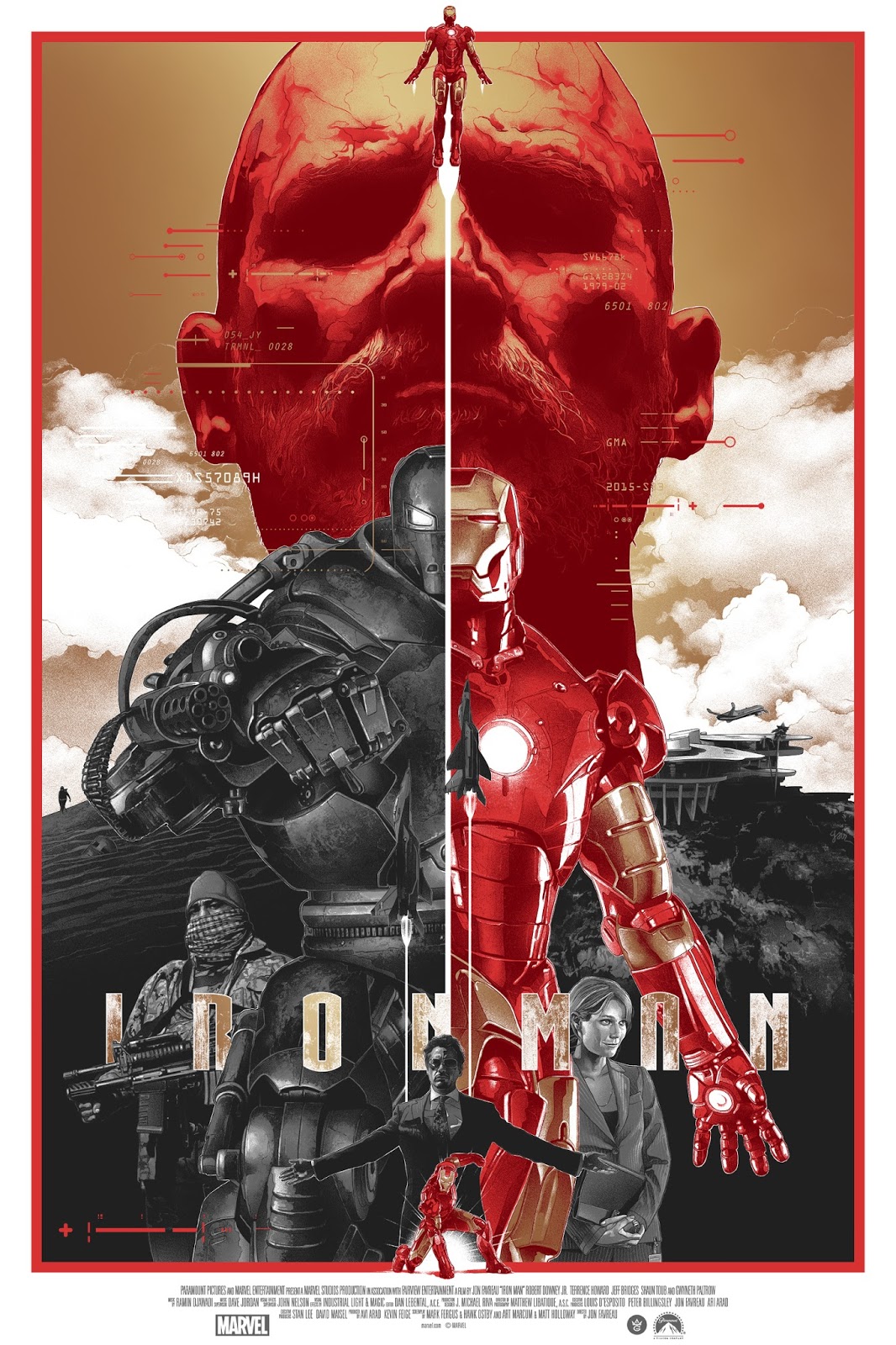 Poster 42x24 cm Iron Man Tony Stark Marvel Cartel Film Cartel Decor Impresion 02 